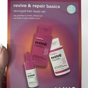 M4NE Bye Bye Damage Hair Repair Set Shampoo Mask Oil 3pc NEW